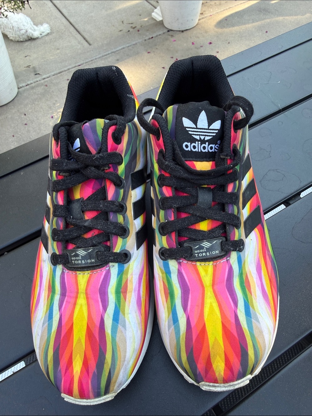 adidas Kids Rainbow Wave Torsion Sneakers - Black Accents